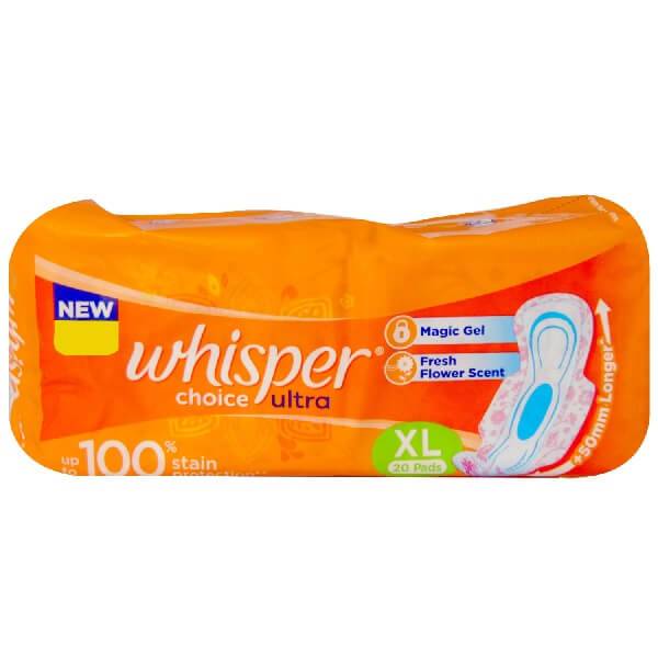 Whisper Choice Ultra XL Wings Pads 20 U